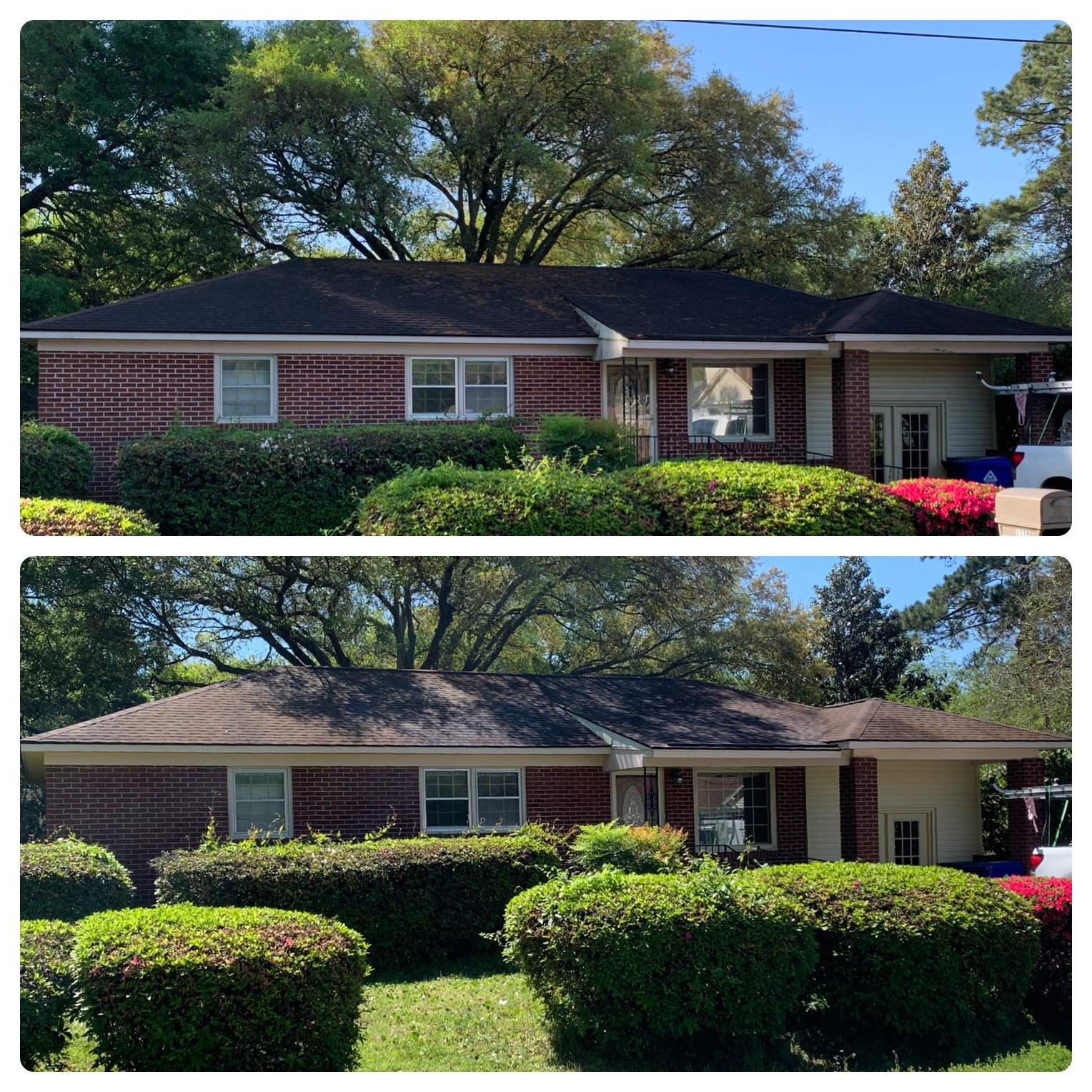 Roof cleaning house washing